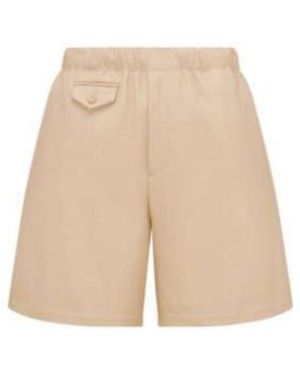 Dior Bermuda Shorts With Elastic Waist - Natural