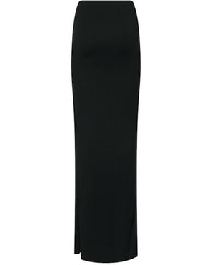 Jacquemus La Jupe Peplo Long Skirt W/ Slit - Black