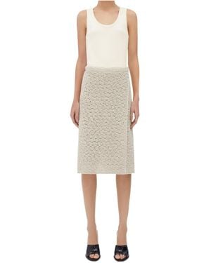 Bottega Veneta Crochet Knitted Skirt - Natural
