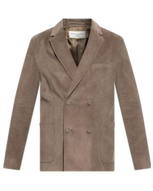Officine Generale Leon Double-Breasted Corduroy Blazer - Brown