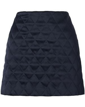 Blazé Milano Novalis Coci Quilted Mini Skirt - Blue