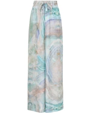 Zimmermann Illuminate Track Pants - Blue