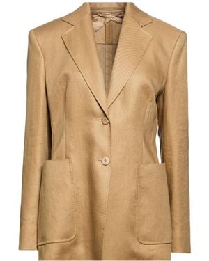 Max Mara Minimalist Linen Blazer - Natural