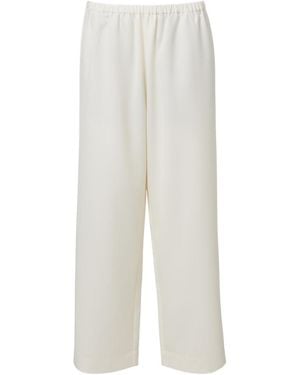 Rohe Wool Blend Wide-Leg Pants - White
