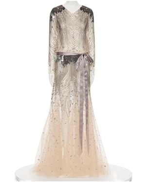 Valentino Long-Sleeved Dress - Natural