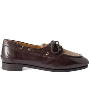 Bally Pinar Leather Boat Shoes - Brown