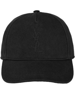 Saint Laurent Cassandre Baseball Cap - Black