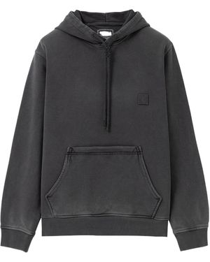 WOOYOUNGMI Logo Patch Hooded Jumper - Black