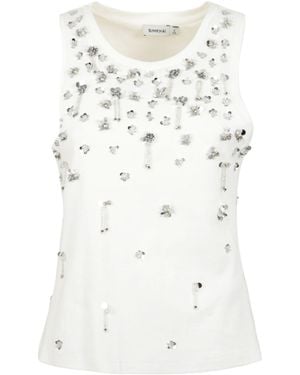 Jonathan Simkhai Embellished Sleeveless Top - White