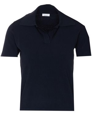 Roberto Collina Open Collar Polo T-Shirt - Blue
