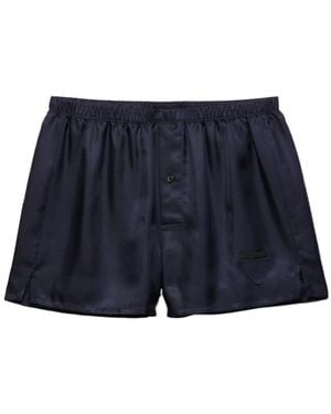Prada Silk Boxer Shorts - Blue