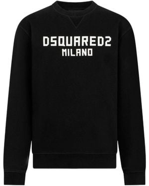 DSquared² Milano Cool Fit Crew Neck Sweatshirt - Black