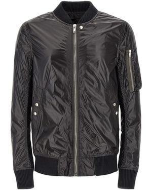 Rick Owens Long-Sleeved Bomber Jacket - Black