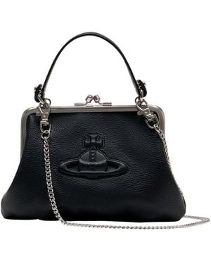 Vivienne Westwood Granny Frame Clutch Bag - Black