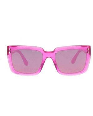 Isabel Marant Minimalist Rectangular Sunglasses - Pink