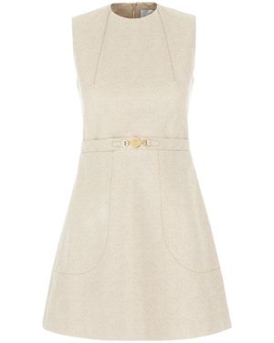 Patou Coin Plaque Detailed Sleeveless Dress - Natural