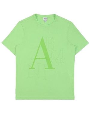 Armani Collezioni Printed Round-Necked T-Shirt - Green