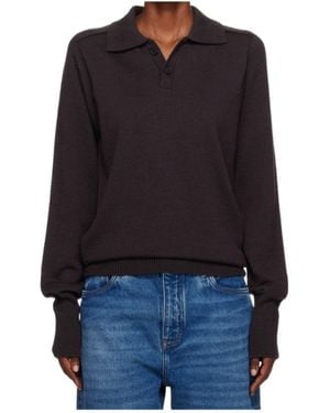 Studio Nicholson Sark Knit Polo Shirt - Black