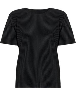 Homme Plissé Issey Miyake Homme Plissé Issey Miyake Pleated Crewneck T-Shirt - Black