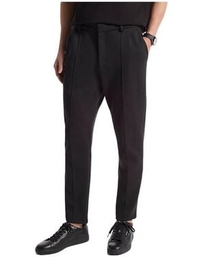 Michael Kors Pressed-Crease Tapered Pants - Black