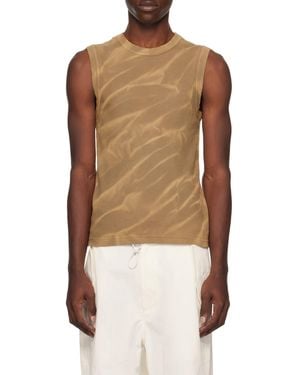 Dion Lee Sunfade Crinkle-Print Tank Top - Brown