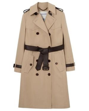 Burberry Long Foxfield Trench Coat - Natural
