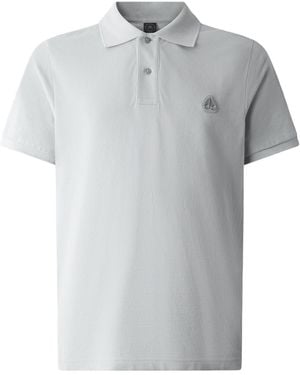 Moose Knuckles Logo Plaque Short-Sleeved Polo Shirt - Grey