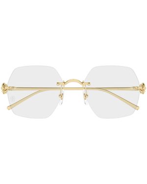 Cartier Geometric Frame Glasses - White