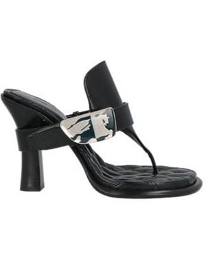 Burberry Thong Sandals - Black