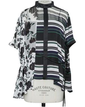 Sacai Short-Sleeve Blouse - Multicolor
