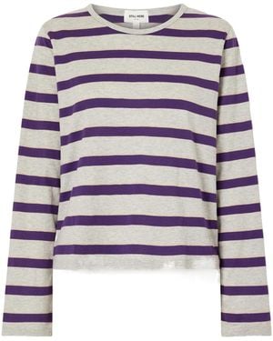Still Here Striped Cotton-Jersey T-Shirt - Multicolor