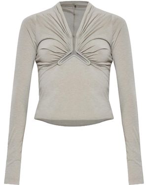 Rick Owens Pleated Top - Gray