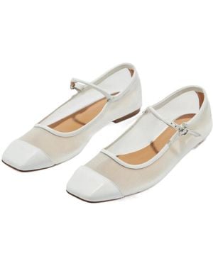 Aeyde Uma Mesh Ballerina Flats - White