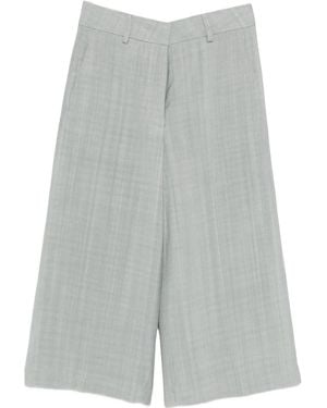 forte_forte Casual Pants With Belt Loops - Gray