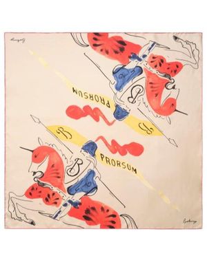 Burberry Watercolor Ekd Silk Scarf - Pink