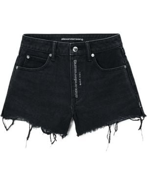 Alexander Wang Crystal Logo Fly Relaxed Short - Black