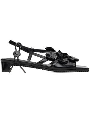 Cecilie Bahnsen Cbarna Square-Toe High-Heeled Sandals - Black