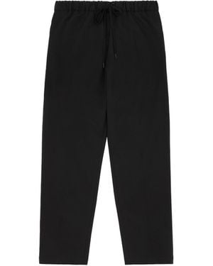 MM6 by Maison Margiela Mid-Rise Drawstring Trousers - Black