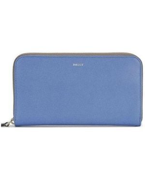 Bally Wrap Zipper Wallet - Blue