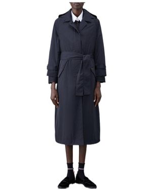 Thom Browne Twill Car Coat - Blue