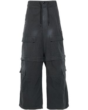 Balenciaga Washed-Out Large Cargo Trousers - Grey