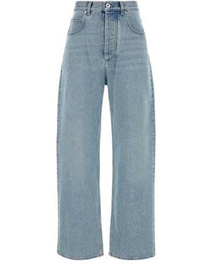 Bottega Veneta Sky Bleached Wide Leg Jeans - Blue
