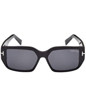 Tom Ford Eyewear Rectangular Frame Sunglasses - White