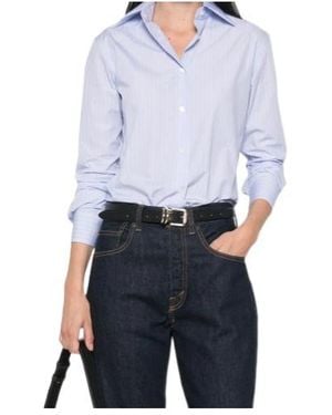 Mazzarelli Long-Sleeve Button-Up Shirt - Blue