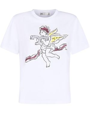 Tory Burch Printed Short Sleeve T-Shirt - White
