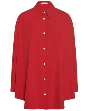 The Row Andra Silk Shirt - Red
