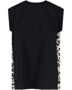 Sacai Leopard Print T-shirt - Black