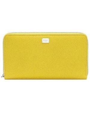 Dolce & Gabbana Logo Details Wallet - Yellow