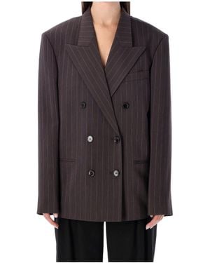 Magda Butrym Long-Sleeved Suit Jacket - Grey