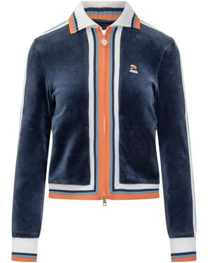CASABLANCA Velour Montagne Track Jacket - Blue